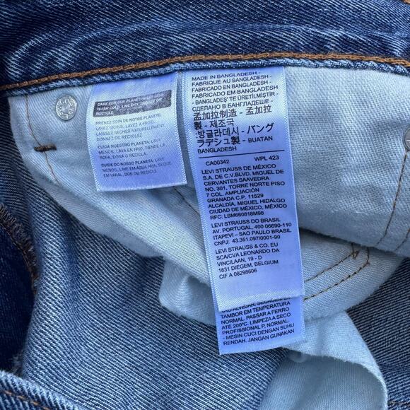 Levi’s 505 Men’s Jeans W32 L30 Straight Leg Blue Denim Classic Fit Zip Fly - Picture 14 of 16